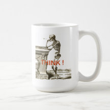 Contemplating Skeleton - THINK ! Mug