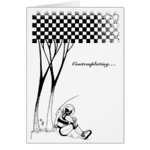 Contemplative Spaceman Cards