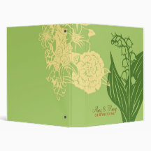 Contempo Floral (Cucumber / Cream) Vinyl Binder