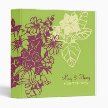 Contempo Floral (Leaf / Lavender) Wedding Binders