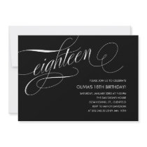 Contemporary 18th Birthday Invitations