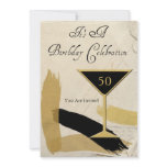 Contemporary 50th Birthday Party Invitations