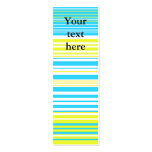 Contemporary baby blue yellow and white stripes business card templates