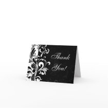 Contemporary Black and White Swirl Card