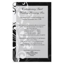 Contemporary Black and White Swirl Flyer Design