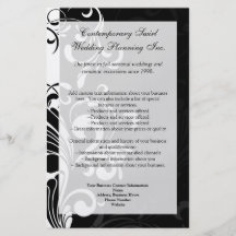 Contemporary Black and White Swirl Flyer Design
