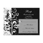 Contemporary Black and White Swirl Post Cards
