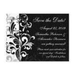 Contemporary Black and White Swirl postcards