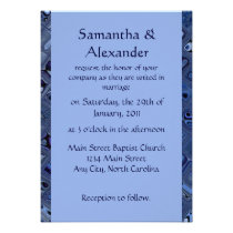 Contemporary Blue Wedding invitations