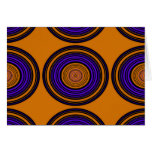 Contemporary brown and purple circles card
