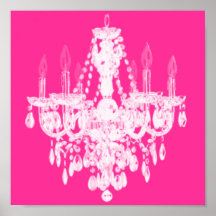 Contemporary Chandelier Silhouette Art - Print #1