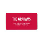 Contemporary Chic Address Labels - Raspberry