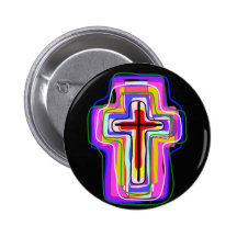 Contemporary Christian symbol. Buttons