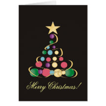 Contemporary Christmas Tree Greeting Card