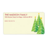 Contemporary Christmas trees shipping address Shipping Labels
