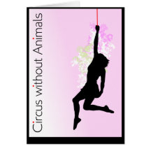Contemporary circus girl greeting card