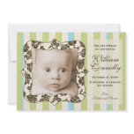 Contemporary Classic Baby Announcement: Boy invitations