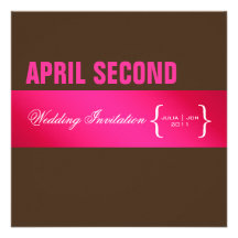 Contemporary + classy/pink + brown personalized announcement