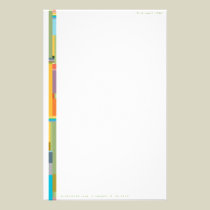 Contemporary Colour Field Personalizable Stationar stationery