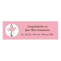 Contemporary Cross Gift Tag in Pink Business Card