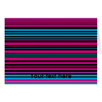 Contemporary dark pink black and blue stripes