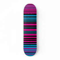 Contemporary dark pink black and blue stripes