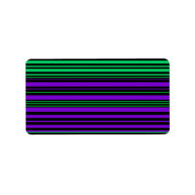 Contemporary dark purple green and black stripes labels