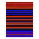 Contemporary dark red blue and black stripes letterhead