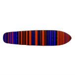 Contemporary dark red blue and black stripes skateboard decks
