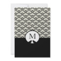 Contemporary Deco Lovebird Wedding Invitations