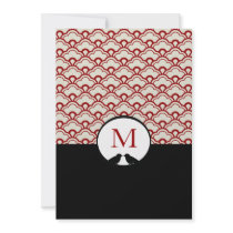 Contemporary Deco Lovebird Wedding Invitations
