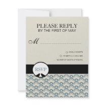 Contemporary Deco RSVP Card
