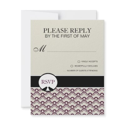 Contemporary Deco RSVP Card Personalized Invitation by noteworthy