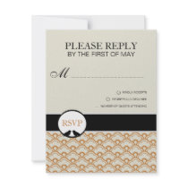 Contemporary Deco RSVP Card