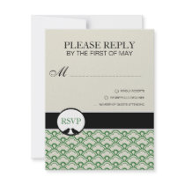 Contemporary Deco RSVP Card