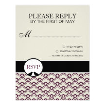Contemporary Deco RSVP Card Personalized Invitation