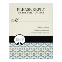 Contemporary Deco RSVP Card Invites
