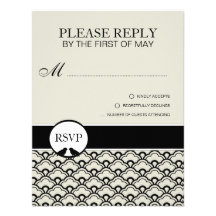 Contemporary Deco RSVP Card Personalized Invite