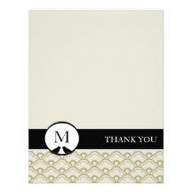 Contemporary Deco Thank You Cards Invite