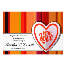 contemporary elegant wedding invitation card by Ka