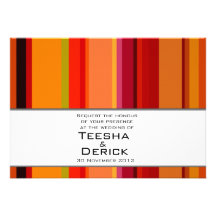 Contemporary elegant wedding invitation card by Ka