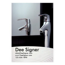 contemporary faucet business card