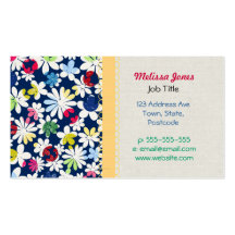 Contemporary Floral Pattern Business Card
