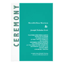 Contemporary Font Wedding Invitation