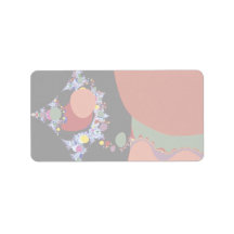 Contemporary Fractal Personalized Address Label