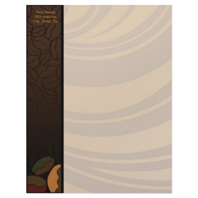 Contemporary, Fun & Colourful Coffee Bean Letterhe Letterhead by jfarrell12