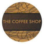 Contemporary, Fun & Colourful Coffee Bean Sticker.