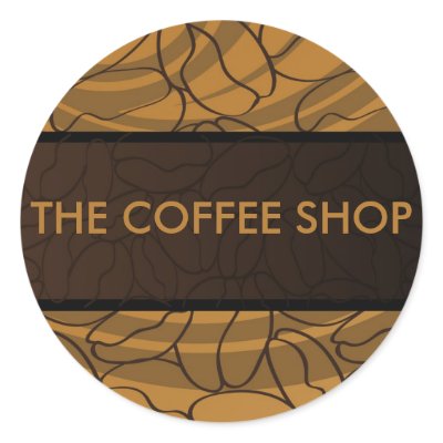 Contemporary, Fun & Colourful Coffee Bean Sticker. by jfarrell12