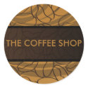 Contemporary, Fun & Colourful Coffee Bean Sticker.