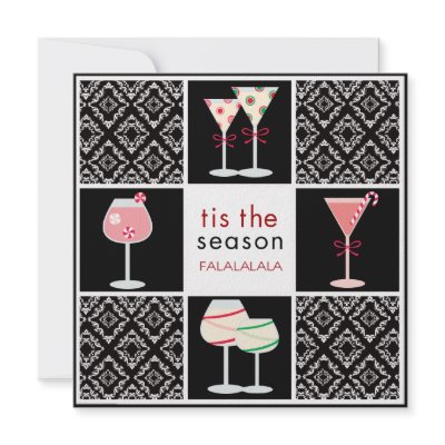 Contemporary Holiday Cocktail Party Invitations by noteworthy